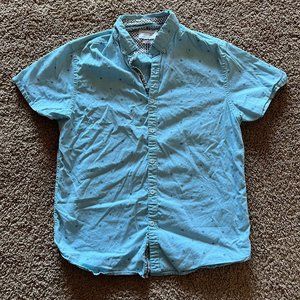 Denim & Flower Short Sleeve Button-Down